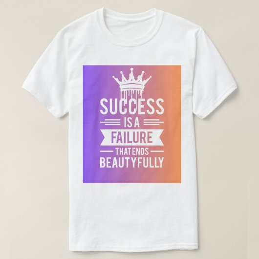Success Mindset Tシャツ – やる気を起こさせる引用文シャツ (デザイン正面)