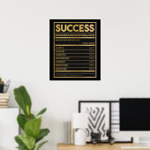 Success Motivational Wall Art ポスター (ホームオフィス)