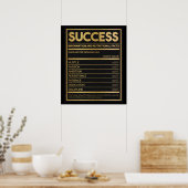 Success Motivational Wall Art ポスター (キッチン)
