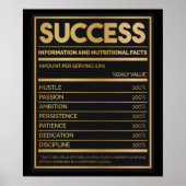 Success Motivational Wall Art ポスター (正面)