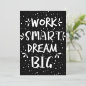 Success Quote Work Smart Dream Big サンキューカード (スタンド正面)