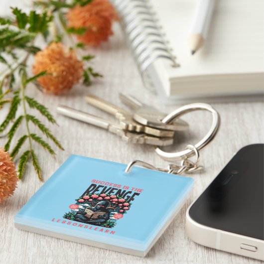  SUCCESS REVENGE LESSONS LEARN ACRYLIC KEYCHAI キーホルダー (正面右)