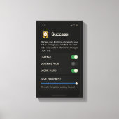 Success Settings: Optimize Your Life キャンバスプリント (正面)