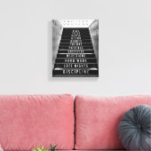 Success Staircase, gift for hustler, motivational キャンバスプリント (インサイチュ (リビング))