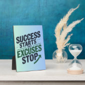 Success Starts When Excuses Stop フォトプラーク (側面)