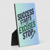 Success Starts When Excuses Stop フォトプラーク (側面)