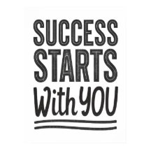 Success Starts With You Motivational Poster