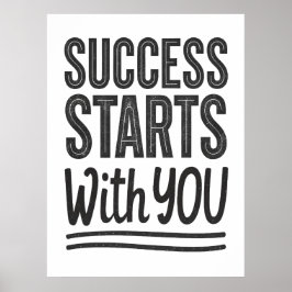 Success Starts With You Motivational Poster ポスター