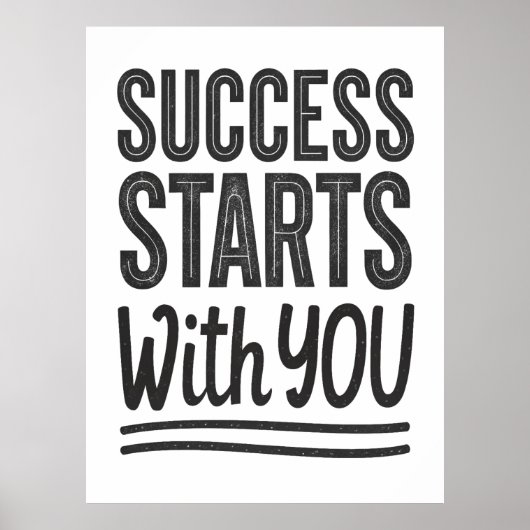 Success Starts With You Motivational Poster ポスター (正面)