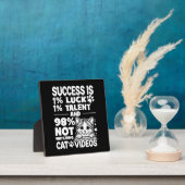 Success vs Cat Videos – 可愛おもしろいいやる気を起こさせる フォトプラーク (インサイチュ)