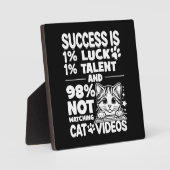 Success vs Cat Videos – 可愛おもしろいいやる気を起こさせる フォトプラーク (正面)