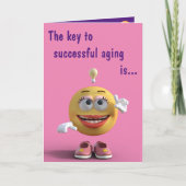 'Successful Aging'誕生日カード サンキューカード (正面)