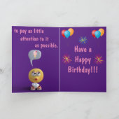 'Successful Aging'誕生日カード サンキューカード (内部)