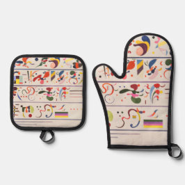 Succession, Kandinsky  鍋つかみ&鍋敷きセット