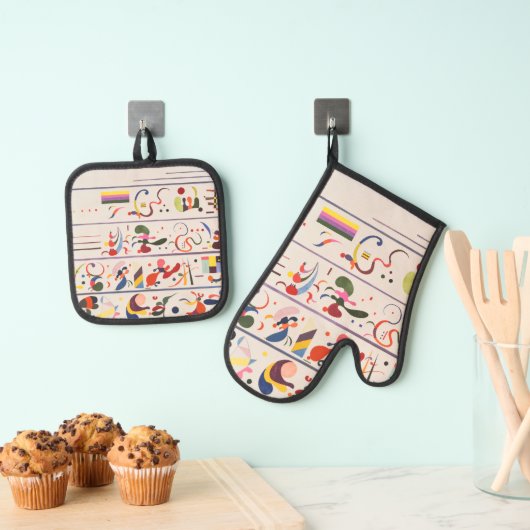 Succession, Kandinsky  鍋つかみ&鍋敷きセット (インサイチュ (吊り下げ))