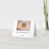 Succulentによって満たされるそりの休日の挨拶状 シーズンカード (裏面)