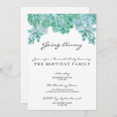 Succulentの行く遠くににパーティの招待状 招待状 (正面/裏面)