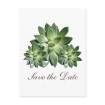 Succulentシンプル Save the Date招待状