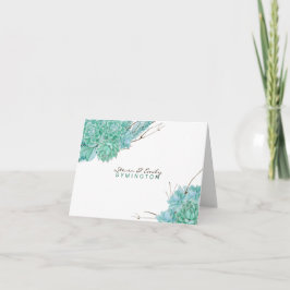Succulent結婚's thank you notes 3961 サンキューカード