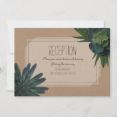  succulent をモチーフにした結婚式の招待状 招待状 (正面)