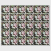 #succulent、多肉植物、ピンクかわいらしの多肉植物 ラッピングペーパー (フラット)