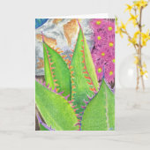 Succulent 3 カード (黄色い花)