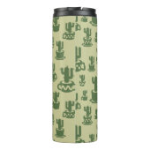 Succulent cactus silhouette in cups and pots  タンブラー (裏面)