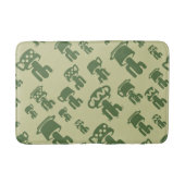 Succulent cactus silhouette in cups and pots  バスマット (正面)