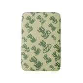 Succulent cactus silhouette in cups and pots バスマット (正面縦)