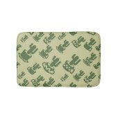 Succulent cactus silhouette in cups and pots バスマット (正面)