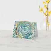 Succulent Echeveria imbricataグリーティングカード カード (黄色い花)