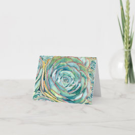 Succulent Echeveria imbricataグリーティングカード カード