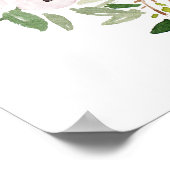 SUCCULENT FOLIAGE WATERCOLOR BABY SHOWER WELCOME ポスター (角)