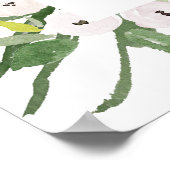 SUCCULENT FOLIAGE WATERCOLOR RETIREMENT WELCOME ポスター (角)