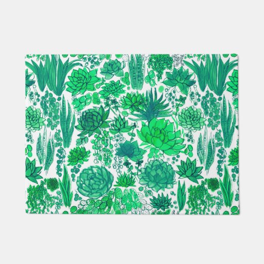 Succulent garden ドアマット (正面)
