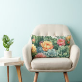 Succulent Garden Pillow - Cactus Botanical Plant  ランバークッション (椅子)