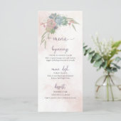 Succulent Green and Blush Wedding Menu メニュー (スタンド正面)
