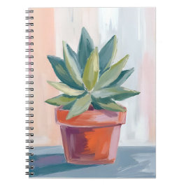 Succulent Houseplant Watercolor Botanical ノートブック