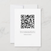 Succulent Hybrid Wedding RSVP Card with QR Code 招待状 (裏面)