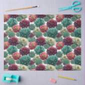 Succulent Plant Pattern Decoupage 薄葉紙 (クラフト)