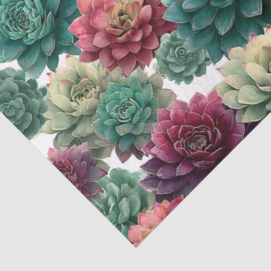 Succulent Plant Pattern Decoupage 薄葉紙 (詳細)
