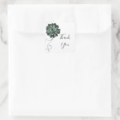 Succulent Thank Youステッカー スクエアシール (バッグ)