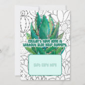 Succulent Thank You Teacher Gift Card Holder シーズンカード (正面)