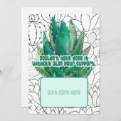 Succulent Thank You Teacher Gift Card Holder シーズンカード (正面/裏面)