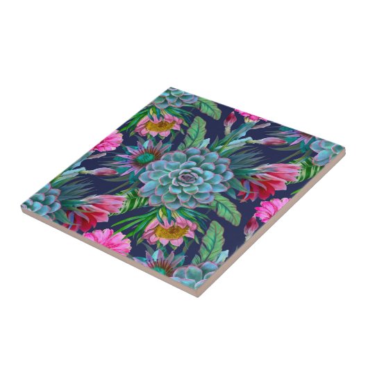 Succulentsの熱帯庭 タイル (側面)