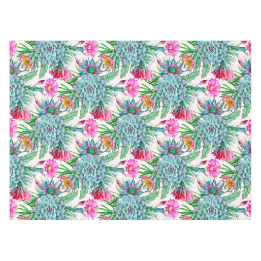 Succulentsの熱帯庭 テーブルクロス (正面(横))