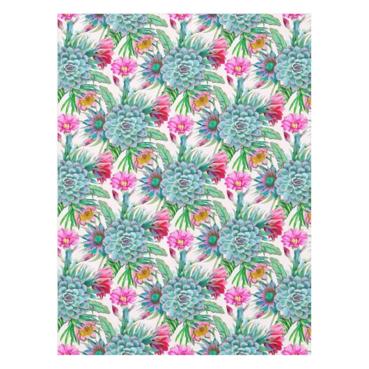 Succulentsの熱帯庭 テーブルクロス (正面)