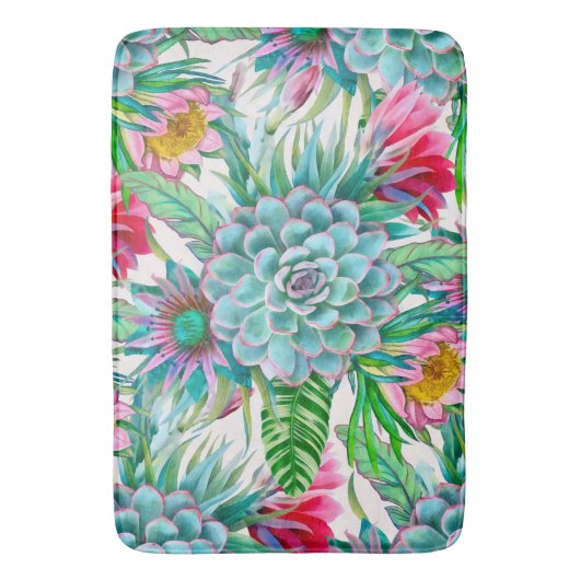 Succulentsの熱帯庭 バスマット (正面縦)