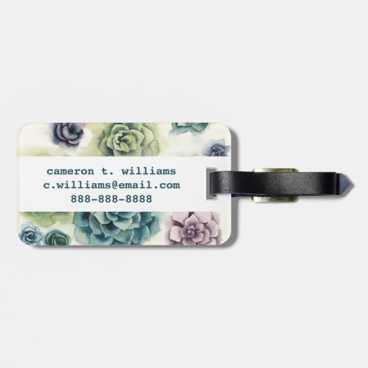 Succulentsの集り ラゲッジタグ (裏面横)