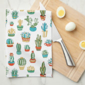 Succulentsパターン キッチンタオル (四つ折り)